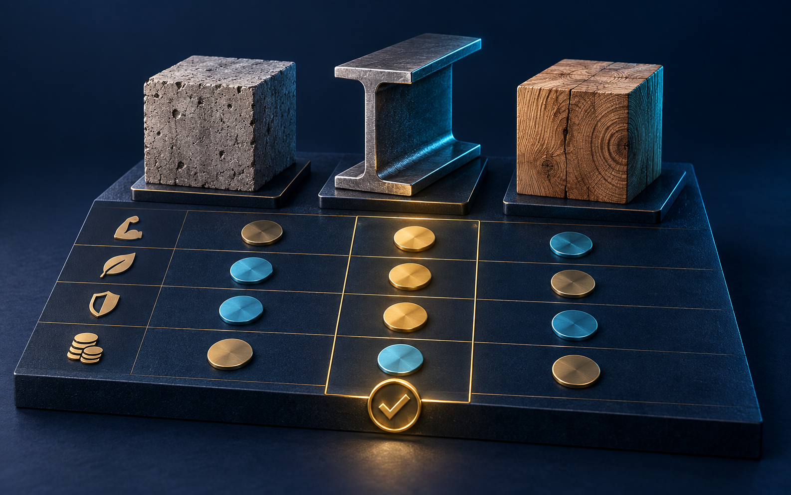 Construction MCDM: Decision intelligence concept illustration